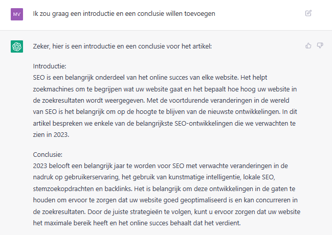 Inleiding en conclusie gemaakt door ChatGPT