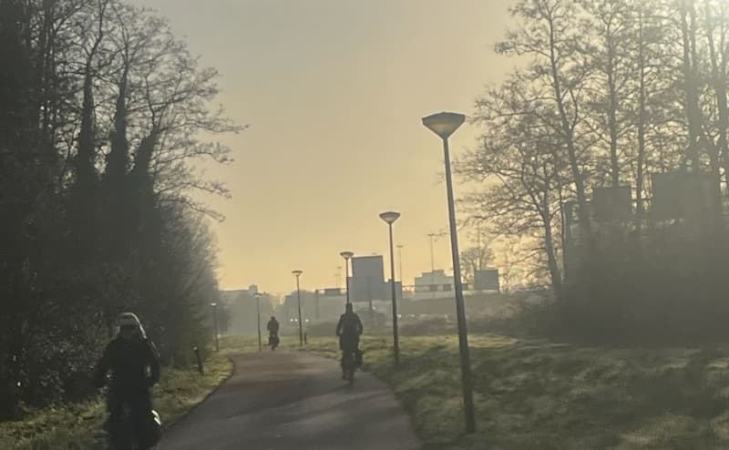 Fantastisch om elke dag vroeg naar werk te fietsen. Geniet van de dag. 😎